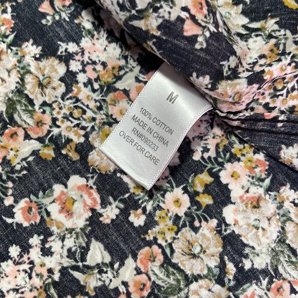 PacSun black floral button down - Picture 3 of 5